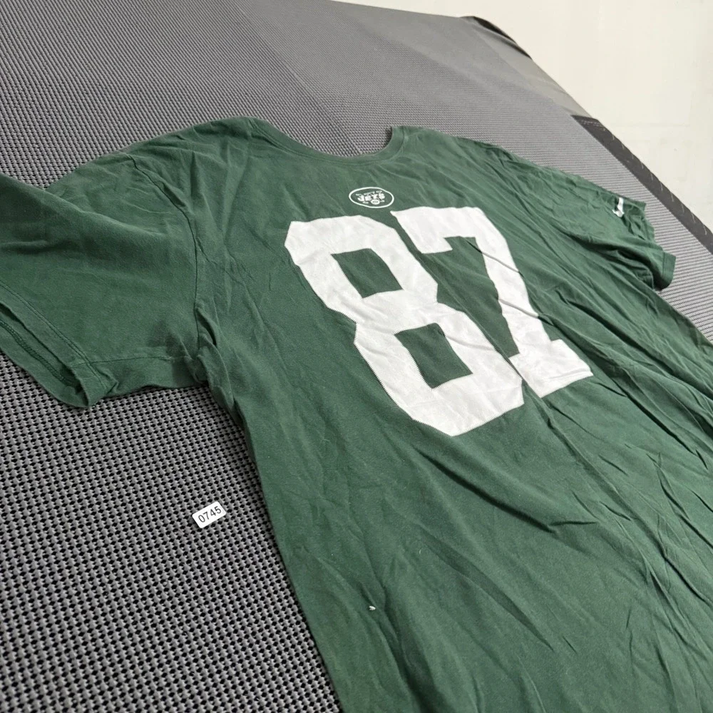 Nike New York Jets Eric Decker 87 T-Shirt Mens XXL Green Athletic Cut NFL Tee